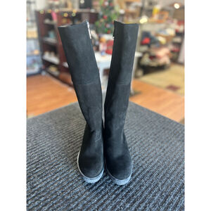 Blondo Waterproof Black Suede Boots Womens Size 7.5 EUC